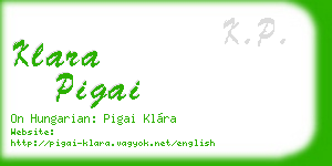 klara pigai business card